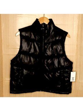 Xersion Girls New Plus Black Puffer Vest 2XL 20.5